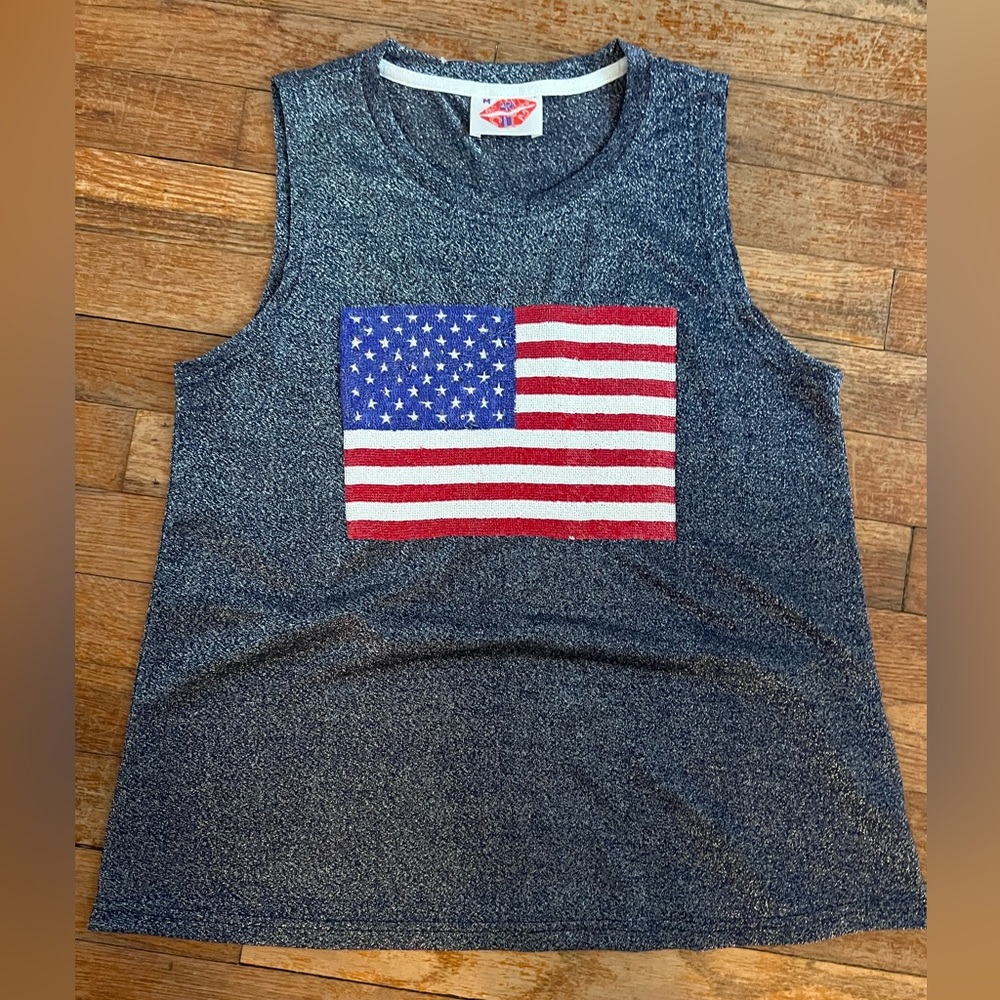 American flag sparkle and sequin tank